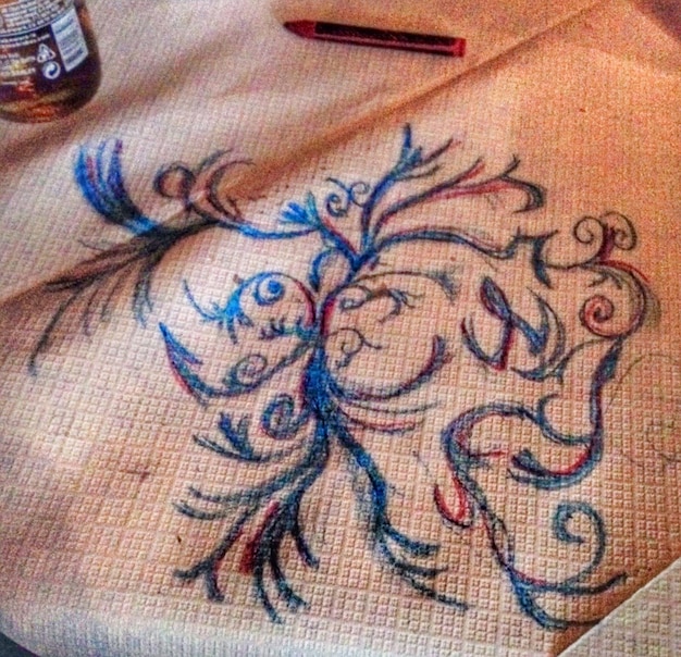 detaliu cusătură pe pânză